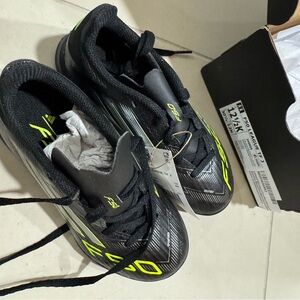 Adidas F50 League Turf Cleats -  Black and Neon Yellow Soccer Shoes